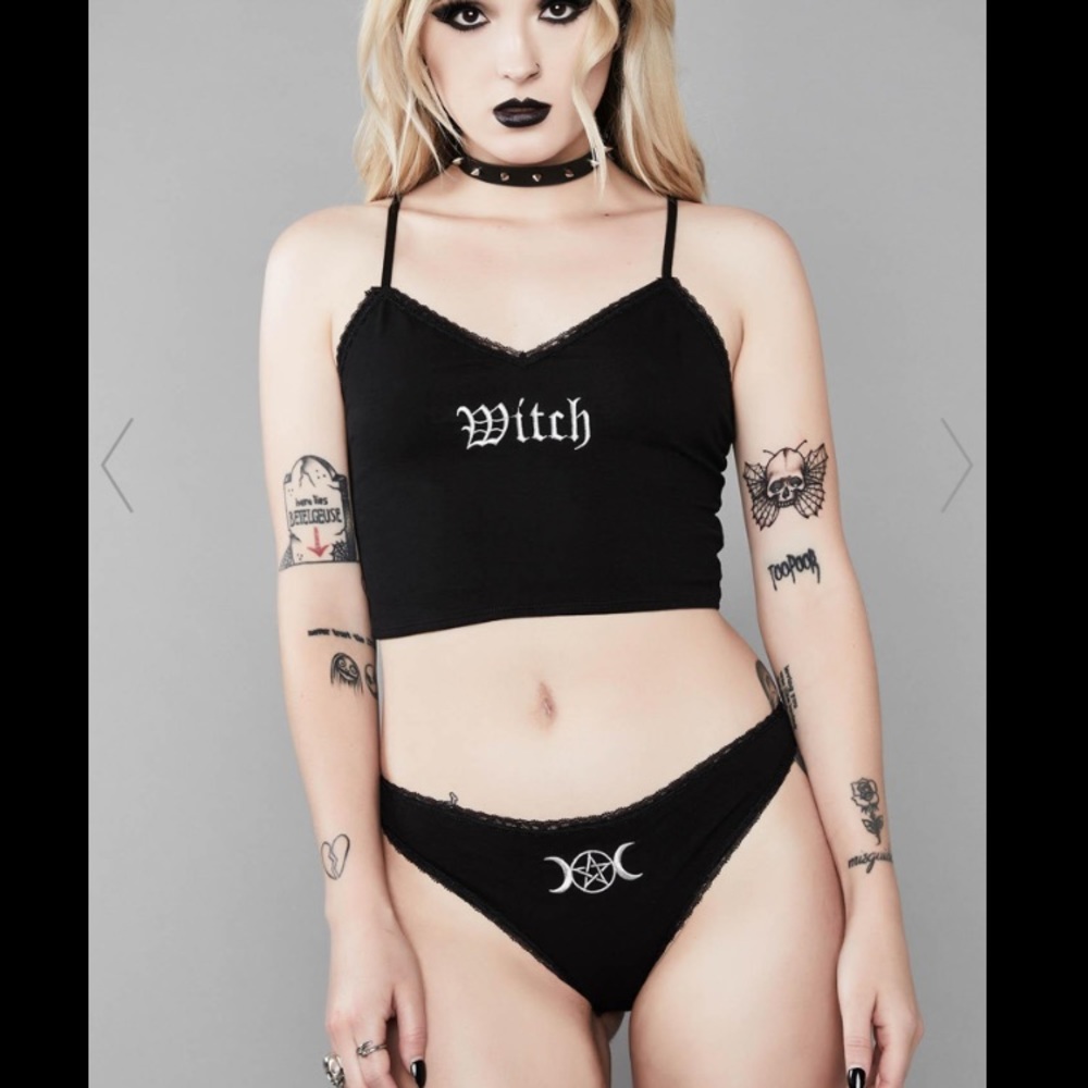 dollskill, “witch” cami set 💛🦇⭐️, medium